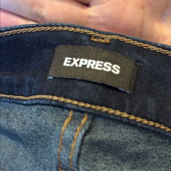 Express dark blue high rise skinny jeans size 18 - Picture 4 of 6